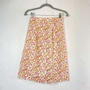 The Weekender Vintage Floral Cotton A-Line Skirt Size XXS Dainty Cottagecore